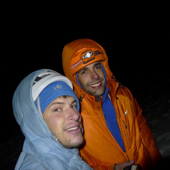 Matevž in Matej na vrhu Mt. Blanca